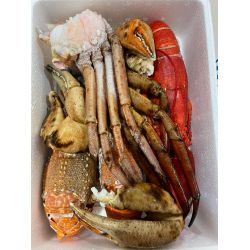 Mariscada n5 ideal para 8 o 10 personas aprox
500gr Langostino tigre G
500gr Gamba blanca G
500gr Cigala G
500gr Pata rusa XL
500gr Gamba roja G
500gr Boca XL
450gr Bogavante
700gr Langosta
 